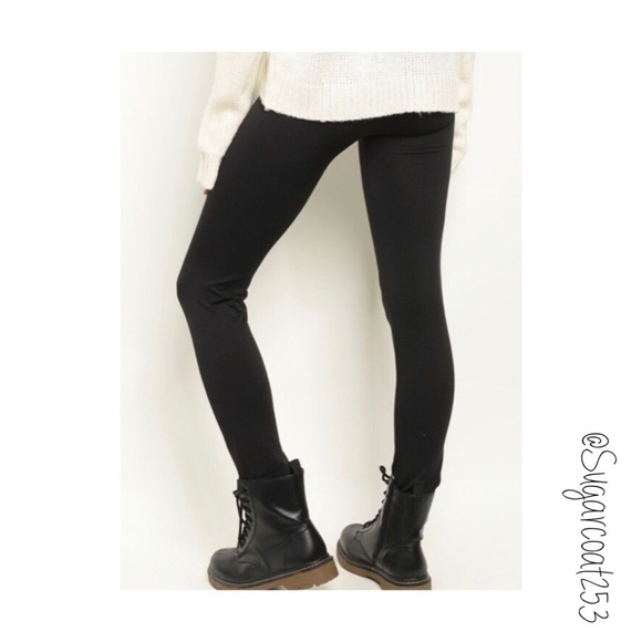 •F & F• Thick Black Leggings - Picture 3 of 3